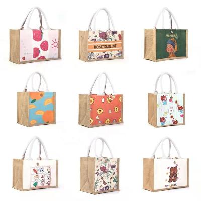 China 100% Eco-Friendly Wholesale Eco-Friendly Jute Shopping Bag Jute Print Fashion Bags for sale