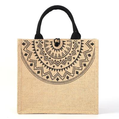 China 100% Eco-friendly China Jute Sack Suppliers Fast Shipping Jute Burlap Tote Bags With Custom Logo Quality Guarantee for sale