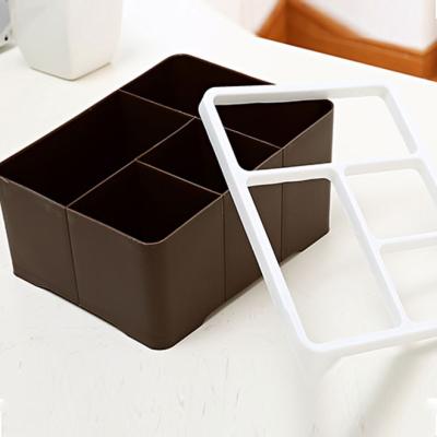 China Sustainable Pen Holder Storage Box Adhesive Storage Box For Office Pens Simple Desktop Storage Box for sale