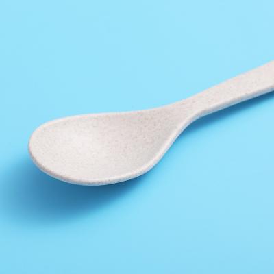 China Safety Viable Hot Spoons Colored Unbreakable Wheat Straw Spoons Meal Spoons, Cereal Dinner Spoon for Child and Adult for sale