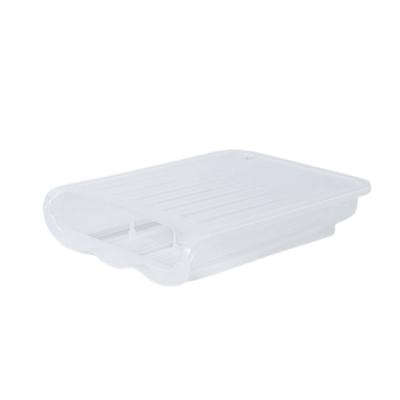 China Viable Most Popular Products Automatically Drop Plastic Fridge Egg Storage Drawers Box With Lid for sale