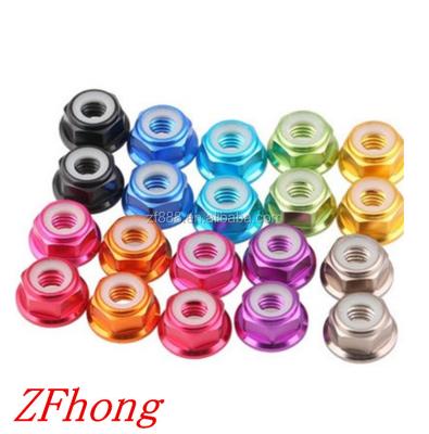 China Mechinery 11 type color m2 m3 m4 m5 m6 aluminum flange nylon lock nut for sale