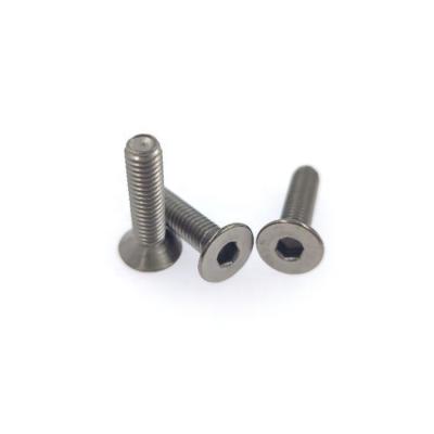 China DIN7991 M2 M2.5 M3 M4 M5 M6 Flat Titanium Flat Hex Socket Countersunk Head Screw for sale