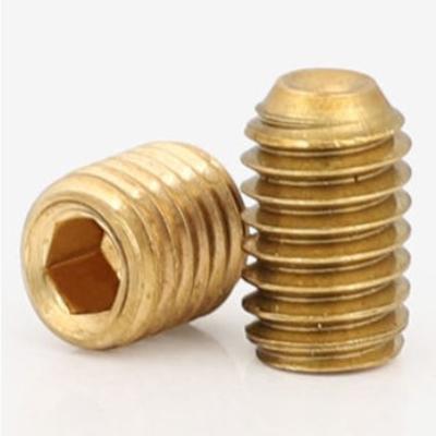 China DIN916 Brass HEX Cup Point Hex Socket Set Screw m3 m4 m5 m6 m8 for sale