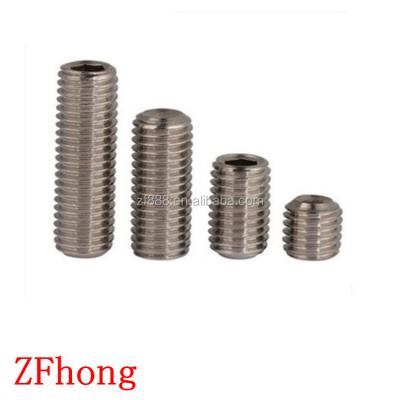 China Mechinery stainless steel hex socket cup point set screw M1.6 M2 M3 M4 M5 M6 M8 din916 for sale