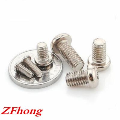 China Steel mechinery with silver nickel color electronic pan phillip round head micro screw for sale