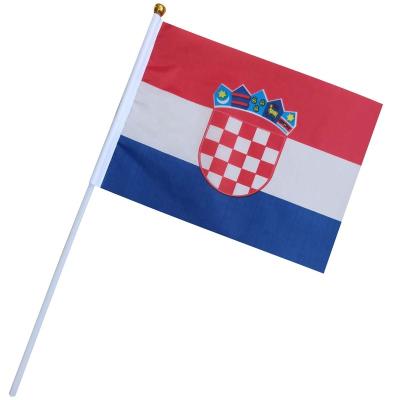 China Croatian Country Top 32 World Cup 2022 Games RTS Sports And Hour Outdoor Hand Hrvatska Croatia Waving Flags for sale