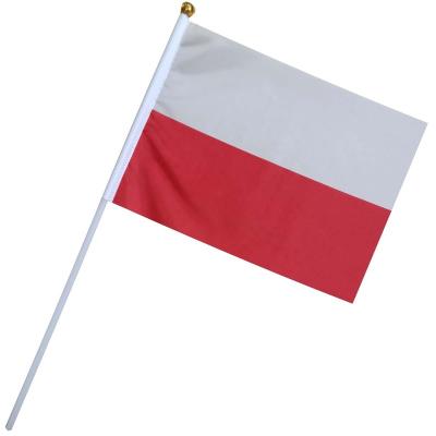 China Sports And Games 2022 World Cup Top 32 Country Polish Hand Waving Flags for sale