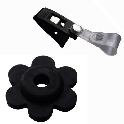 China Garden flag accessories wholesale ready to board garden flag black rubber stopper and plastic clips for sale