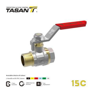 China Female X Male 600 Wog Brass Ball Valve 1 Inch DIN EN 10226 Standard 15C for sale