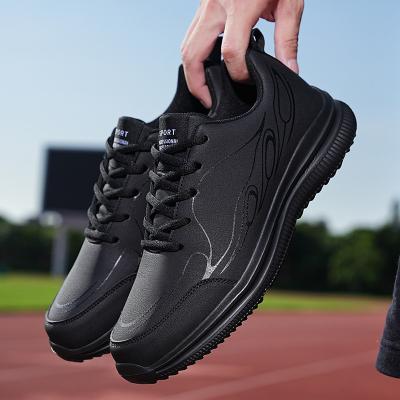 China Cushioning Waterproof and anti slip sports shoes with breathable leather surface for men's casual foreign trade shoes for sale