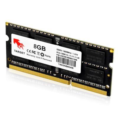 China Target Laptop Ram 1333Mhz 1600Mhz 1.35v DDR3 204pin Notebook Memory Passed EMC FCC ROSH Desktop DDR3 4G 8G Certification for sale