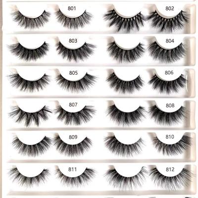 China 16mm Natural Faux 3D Mink Eyelash Soft Fluffy Silk Lashes Wholesale Bulk Vendor Private Label Packaging Custom Box for sale