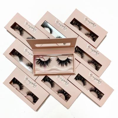 China Natural original wholesale long mink lashes 3D 25mm fluffy mink eyelashes curl lashses custom package acrilico started for sale