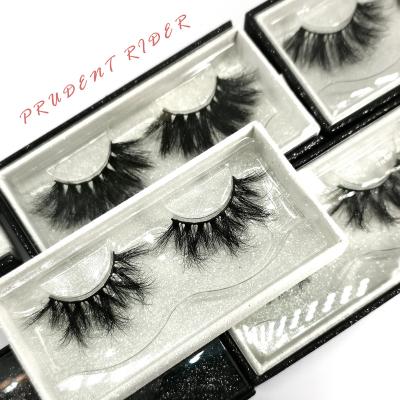 China Deep 25mm Long Fluffy Real Siberian Mink Lashes 25mm Hd Tapered Messy 25mm Custom Packing With Box for sale