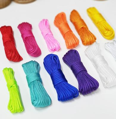 China Outdoor Polyester 4.0mm Parachute Cord Polyester Rope DIY CRAFT Cord for sale