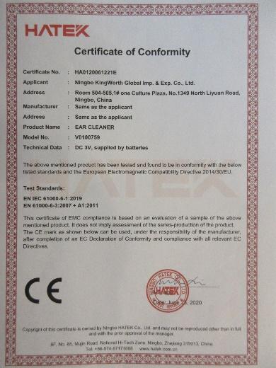 CE - Ningbo Kingworth Global Imp. & Exp. Co., Ltd.