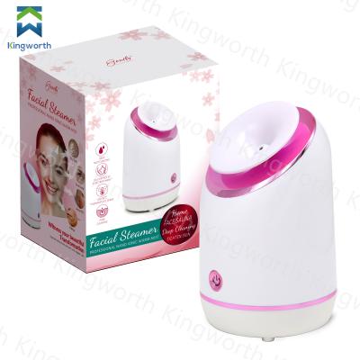 China Kingworth Professional Electric Deep Cleansing Mini Portable Face Facial Steamer for sale