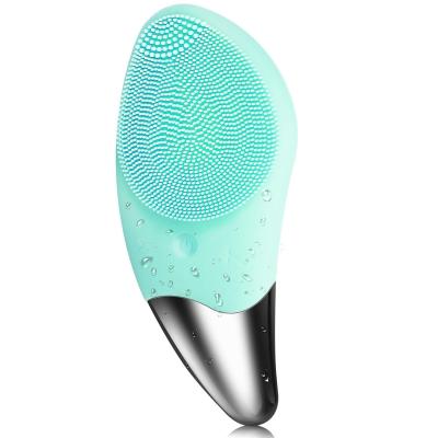 China Mini Face Scrubber Exfoliator Acne Treatment Kingworth Silicone Cleansing Brush Soft Ultrasonic Face Wash Massager for sale