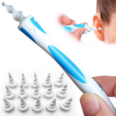 China Kingworth Silicone Ear Wax Remover Set Ear Cleaner with 16 Replacement Heads KWC-014 for sale