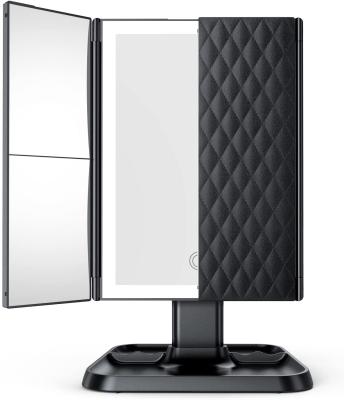 China Kingworth Custom Triple Vanity Mirror Vanity Lighted Lighted Makeup Mirror With Lights for sale