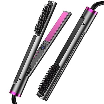 China Kingworth Ceramic 2 in 1 Professional Ceramic Hair Rollers Hair Straightener Heatless Hair Curler for sale