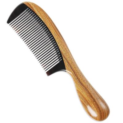 China Kingworth High Quality Home Hair Wood Natural Fine Toothed Barber Comb Wooden Comb For Women for sale