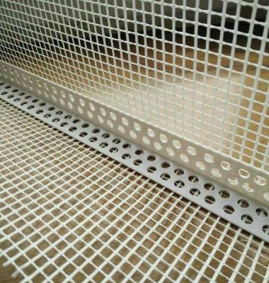 China White color Plastic Corner bead with good quality fiberglass mesh used for wall corner for sale