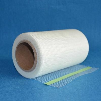 China Wall Gap Jointed Adhesive Mesh Tape 9x9 75g/M2 90m Roll for sale