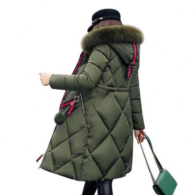 China Fashionable Fur Collar Ladies Hoodie Parkas Women Bubble Duck Down Winter Puffer Coat Women Jacket for sale