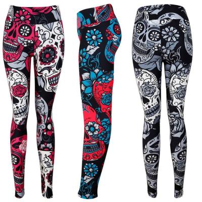 China 2021 New Design 92/8 New Design 92/8 Delicious Super Soft Delicious Delicious Buttery Butter Digital Printed Yoga Tights Skull Tights For Women for sale