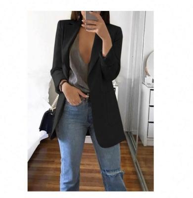 China Lady Breathable Fashion Lapel Cardigan Temperament Suit Thin Jacket for sale