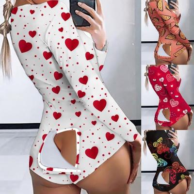 China Spring Lounge Wear Women Sleepwear Adults Onesie Onesie Valentines Hot Wholesale Pajamas for sale