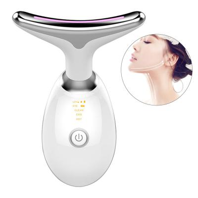 China Mini LED Light Wrinkle Remover Therapy Vibration Massager Micro Current Wrinkle Removal Beauty Neck Device for sale