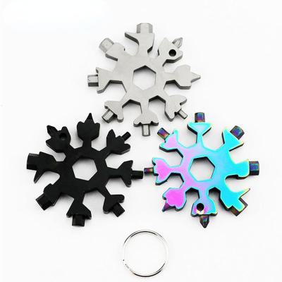 China Portable 18-in-1 Multifunctional Snowflake Hex Combination Tool Card Multifunctional Octagonal Outdoor Chain Bicycle Repair For 18in1 C Bike for sale