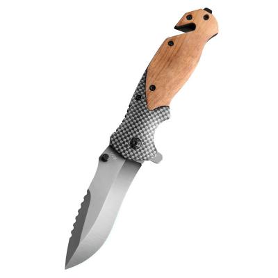 China X50 Non-Variable Titanium Coated Folding Pocket Knife Wood Handle Camping and Survival Products Increase Hunting EDC Knife Boat Ready for sale