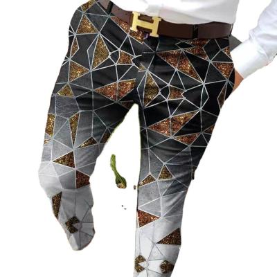 China Autumn QUICK DRY Men's Spring Casual Straight Pants Printed High Quality Retro Pattern Printing Trousers Business Trousers YSY0525-11 for sale