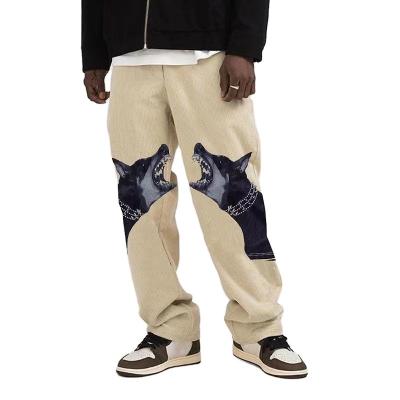 China Spandex/Cotton/Bamboo Fiber Pants Mens Long Tube Hot Spring And Casual Loose Printed Fashion Jogger Mens Cotton Pants Hip Hop JJS0505-3 for sale