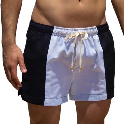 China QUICK DRY Mens Summer Beach Shorts Striped Sports Pants Mens Loose Casual Lace Up Shorts for sale