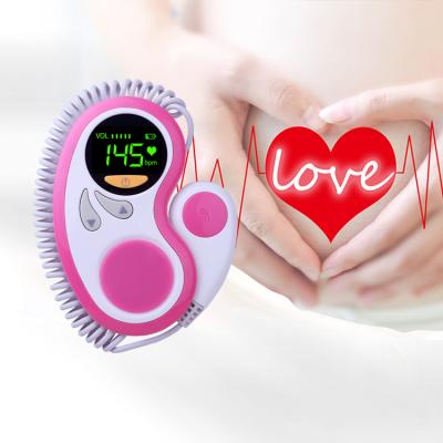 Cina Clinical and Home Used CE ISO Mini Household Handheld Pocket Beat Doppler Heart Rate Fetal Monitor Portable Baby Ultrasound in vendita