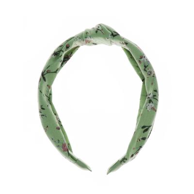 China 2022 Spring Trendy Summer Hairband Headband Floral Printing Headpiece With Knot For Ladies Best Selling Multi Color for sale