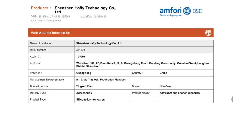 BSCI - Shenzhen Hafly Technology Co., Ltd.