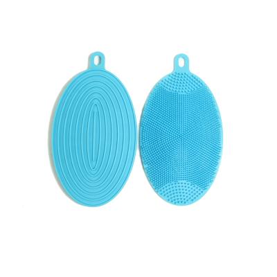 China Viable Single Selling Good Quality Kitchen Instruments Silicone Washing Sponge Best for sale