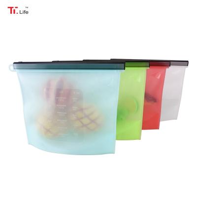 China Sustainable Food Grade Reusable Silicone Liquid Sandwich Packaging Bags Food Storage Bags for sale