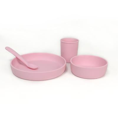 China Wholesale Healthy Healthy Baby Training Dinner Silicone Kids Feeding Sets for sale