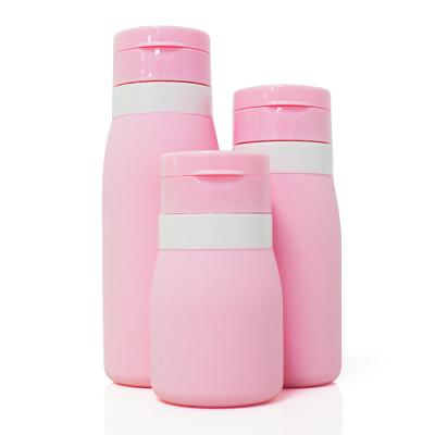 China Travel Accessories Novelty Lotion Cosmetic Toiletry LotionSqueeze Silicone Travel Refillable Bottle Set for sale