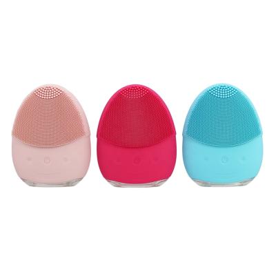 China Amazon Hot Sale BPA Free Mini Portable Sonic Exfoliators Silicone DEEP CLEANING Facial Cleansing Brush for sale