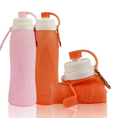 China Wholesale BPA Free Viable Collapsible Silicone Insulated Drinking Water Bottle for sale