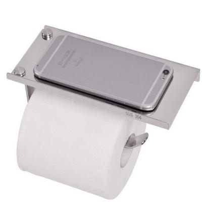 China Modern 304 Stainless Steel Toilet Roll Holder Hotel Bathroom A Tissue Box Tissue Box Mobile Phone Holder for sale