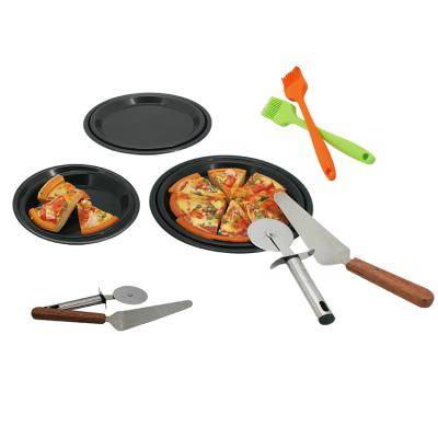 China Factory Sale Wholesale Price Non Stick Pizza Stick Dish Silicone Cutter Viable Hot Shovel Brush Baking Pizza Making Tool Kit for sale